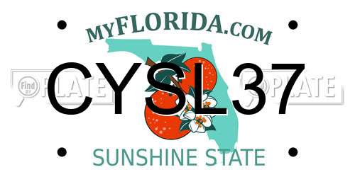 CYSL37 Florida License Plate