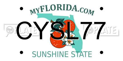 CYSL77 Florida License Plate