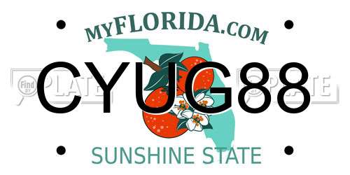 CYUG88 Florida License Plate