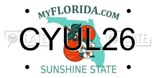 CYUL26 Florida License Plate