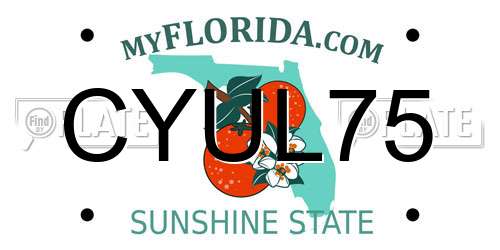 CYUL75 Florida License Plate