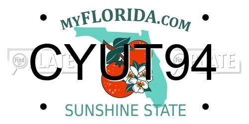 CYUT94 Florida License Plate