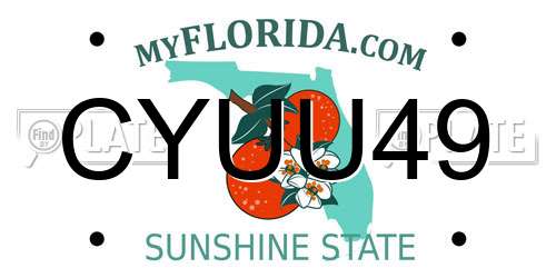 CYUU49 Florida License Plate