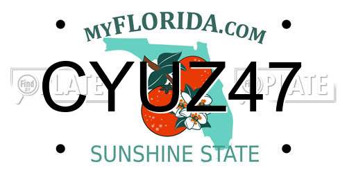 CYUZ47 Florida License Plate