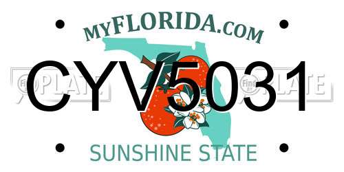 CYV5031 Florida License Plate