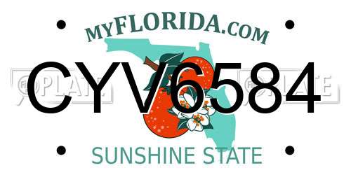 CYV6584 Florida License Plate