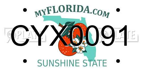 CYX0091 Florida License Plate