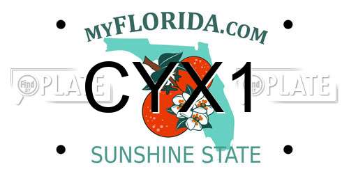 CYX1 Florida License Plate