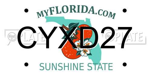 CYXD27 Florida License Plate