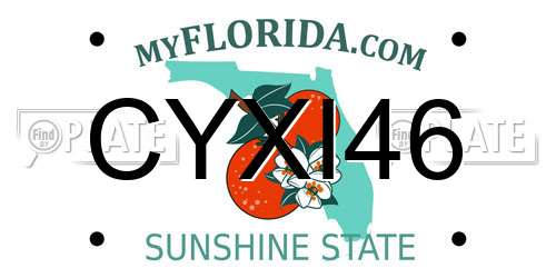CYXI46 Florida License Plate