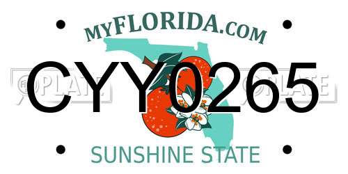 CYY0265 Florida License Plate