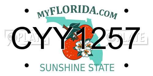 CYY1257 Florida License Plate