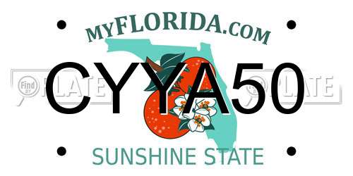 CYYA50 Florida License Plate