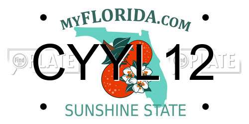 CYYL12 Florida License Plate