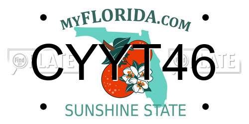 CYYT46 Florida License Plate