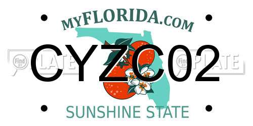 CYZC02 Florida License Plate