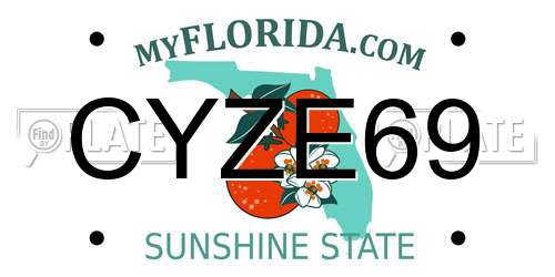 CYZE69 Florida License Plate
