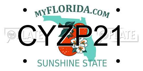CYZP21 Florida License Plate