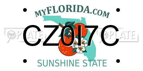 CZ0I7C Florida License Plate