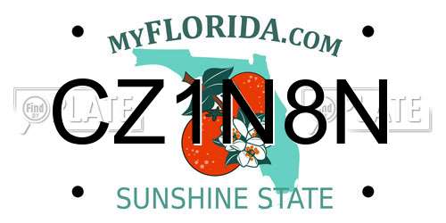CZ1N8N Florida License Plate