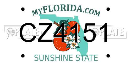 CZ4151 Florida License Plate