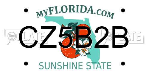 CZ5B2B Florida License Plate
