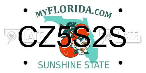 CZ5S2S Florida License Plate