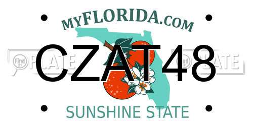 CZAT48 Florida License Plate