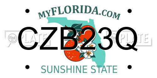 CZB23Q Florida License Plate