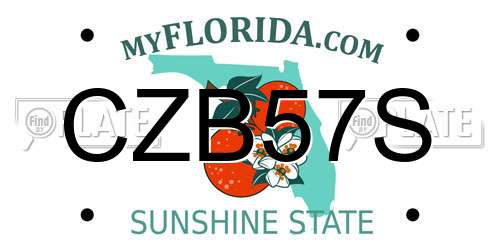 CZB57S Florida License Plate