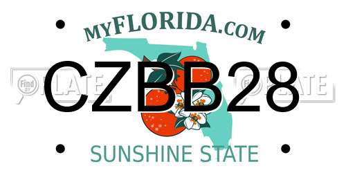 CZBB28 Florida License Plate