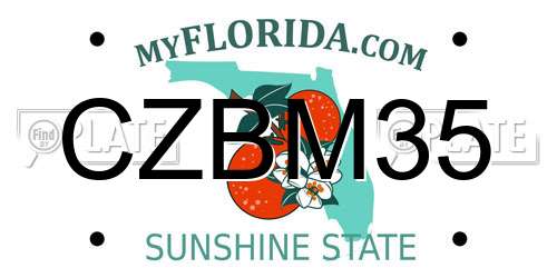 CZBM35 Florida License Plate