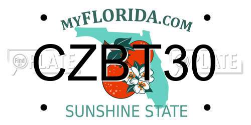 CZBT30 Florida License Plate