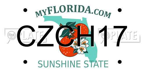 CZCH17 Florida License Plate