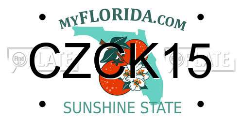 CZCK15 Florida License Plate