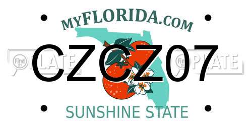 CZCZ07 Florida License Plate