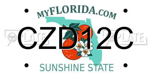 CZD12C Florida License Plate