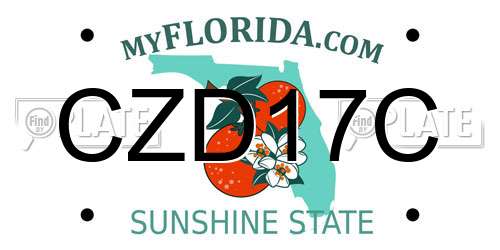 CZD17C Florida License Plate