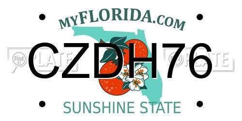 CZDH76 Florida License Plate
