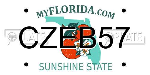 CZEB57 Florida License Plate