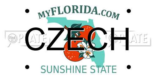 CZECH Florida License Plate