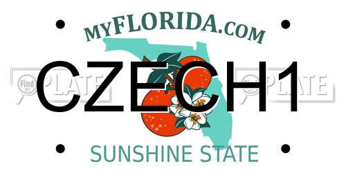 CZECH1 Florida License Plate