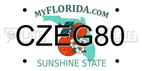 CZEG80 Florida License Plate