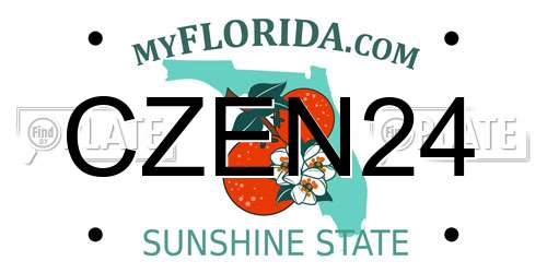 CZEN24 Florida License Plate