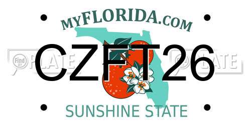 CZFT26 Florida License Plate
