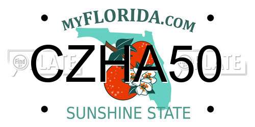 CZHA50 Florida License Plate