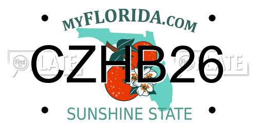 CZHB26 Florida License Plate
