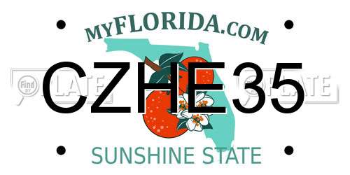 CZHE35 Florida License Plate