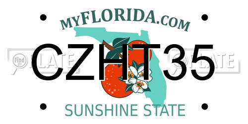 CZHT35 Florida License Plate