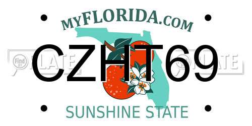 CZHT69 Florida License Plate